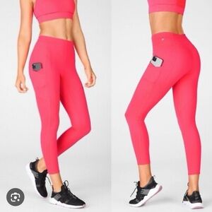Fabletics Hot Pink Motion 365 Paneled Leggings